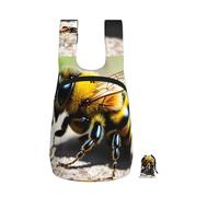 CNTDBU Cute Little Bee Foldable Backpack 16l-Lightweight Packable Daypack For Travel, Waterproof Hiking Rucksack With Zip For Men Women