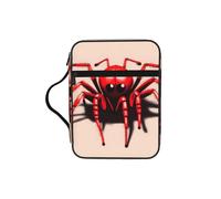 CNTDBU Cute Little Red Spider Bible Study Tote Bag With Handles -Water-Resistant Organiser For Church Travel, Pen Holder Tablet Pocket Journal Cover Case