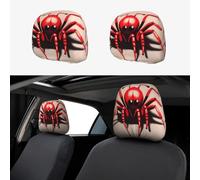 CNTDBU Cute little red spider Car Headrest Cover 2 Pack-Stretchable Soft Seat Cushion Protector for Cars, Universal Fit Headrest Covers for Truck SUV