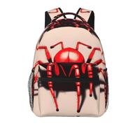 CNTDBU Cute little red spider Lightweight Casual Rucksack for Adults-Large Capacity Travel Daypack with Padded Straps, Water Resistant Commuter Bag