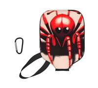 CNTDBU Cute Little red Spider Pickleball Paddle Cover-Neoprene Paddle Case with Mesh Pocket, Carabiner for Gym Bag