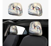 CNTDBU Cute little swan Car Headrest Cover 2 Pack-Stretchable Soft Seat Cushion Protector for Cars, Universal Fit Headrest Covers for Truck SUV