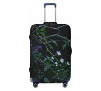 CNTDBU Dark Green Vine L Stretchy Suitcase Cover-Elastic Luggage Protector for Travel, Scratch Resistant Fit Most Suitcases