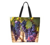 CNTDBU Desert Grapes Large Capacity Shoulder Tote Bag for Women â€“ Water-Resistant Polyester Shopper for Shopping Work Daily Use