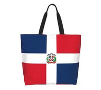 CNTDBU Dominican Republic Large Capacity Shoulder Tote Bag for Women â€“ Water-Resistant Polyester Shopper for Shopping Work Daily Use