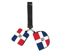 CNTDBU Dominican Republic Wristlet Keychain Wallet For Women-Small Wrist Bag For Keys Cards, 2 Pack Zip Pouch For Running Gym Travel, Outdoor Sports