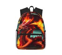 CNTDBU Dragon King in Fire Lightweight Backpack for Women Men-Casual Daypack for Travel Work, Laptop Bag for Daily Commute