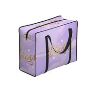 CNTDBU Dream Script Word Heavy Duty Shopping Tote Bag-Waterproof Reusable Grocery Bag With Zip, Foldable Storage Bag For Travel Picnic