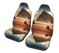 CNTDBU Dreaming of the Pyramids of Khufu Universal Car Seat Covers 2 Pack - 3D Foam Padding Polyester Protection for Sedan, SUV and Van Seats