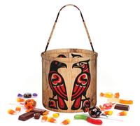 CNTDBU Eagle and Raven Halloween Storage Bag-Round Handbag for Party | Twill fabric Lightweight Reusable Holds favors essentials For party use