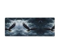 CNTDBU Eagle Storm Fly Extra Large Desk Mat 11.8x31.5-Non Slip Gaming Mouse Pad with Stitched Edge, Waterproof Keyboard Pad for Office