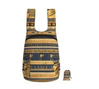 CNTDBU Egyptian Pharaonic Frescoes Foldable Backpack 16l-Lightweight Packable Daypack For Travel, Waterproof Hiking Rucksack With Zip For Men Women