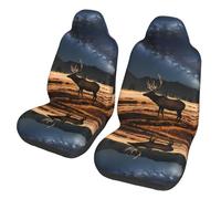 CNTDBU Elk in the meadow Car Seat Covers 2 Pack-Universal Fit Front Seat Protector for Cars SUV Truck, Elastic Bottom Breathable Auto Seat Covers