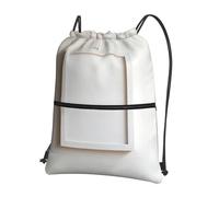 CNTDBU Empty Frame Art Drawstring Backpack with Zip-Waterproof Lightweight Daypack for Gym Sports, Adjustable Cinch Bag for Travel Hiking