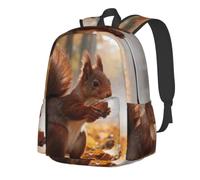 CNTDBU Eurasian Red Squirrel Lightweight Casual Backpack for Adults-Large Capacity Travel Daypack with Padded Straps, Water Resistant Commuter Bag