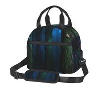 CNTDBU Eyes with Trees Thermal Lunch Tote for Work-Insulated Food Bag with Adjustable Shoulder Strap, Leakproof Cooler for Daily Use