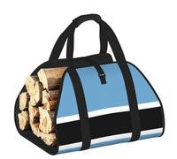 CNTDBU Flag of Botswana Firewood Carrier Bag-Heavy Duty Canvas Log Tote, Waterproof Wood Hauler with Padded Handles