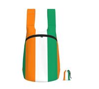 CNTDBU Flag Of Cote D'Ivoire Foldable Backpack 16l-Lightweight Packable Daypack For Travel, Waterproof Hiking Rucksack With Zip For Men Women