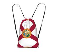 CNTDBU Flag of Florida Foldable Drawstring Rucksack-Lightweight Packable Reusable Shopping Bag for Travel, Compact Pocket Sling Backpack for Camping Gym
