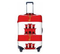 CNTDBU Flag of Gibraltar M Stretchy Suitcase Cover-Elastic Luggage Protector for Travel, Scratch Resistant Fit Most Suitcases