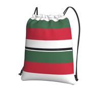 CNTDBU Flag of Hungary Drawstring Backpack with Zip-Waterproof Lightweight Daypack for Gym Sports, Adjustable Cinch Bag for Travel Hiking