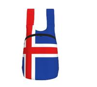 CNTDBU Flag Of Iceland Foldable Backpack 16l-Lightweight Packable Daypack For Travel, Waterproof Hiking Rucksack With Zip For Men Women