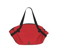 CNTDBU Flag of Morocco 2-in-1 Picnic Blanket Bag-Foldable Waterproof Round Mat for Beach Park, Portable Camping Tote with Storage Pockets for Outdoor Adventures