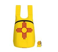CNTDBU Flag Of New Mexico Foldable Backpack 16l-Lightweight Packable Daypack For Travel, Waterproof Hiking Rucksack With Zip For Men Women