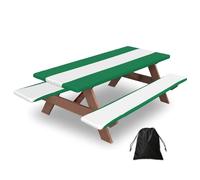 CNTDBU Flag of Nigeria Picnic Table Cover 72in-Waterproof Bench Covers Set for Camping, Elastic Edge Tablecloth for Outdoor BBQ