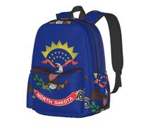 CNTDBU Flag of North Dakota Lightweight Casual Backpack for Adults-Large Capacity Travel Daypack with Padded Straps, Water Resistant Commuter Bag