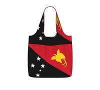 CNTDBU Flag of Papua New Guinea Packaway Shopping Tote-Lightweight Reusable Foldable Bag for Groceries, 25L Travel Rucksack with Drawstring for Work Gym