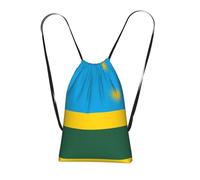 CNTDBU Flag of Rwanda Foldable Drawstring Rucksack-Lightweight Packable Reusable Shopping Bag for Travel, Compact Pocket Sling Backpack for Camping Gym