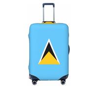 CNTDBU Flag of Saint Lucia M Stretchy Suitcase Cover-Elastic Luggage Protector for Travel, Scratch Resistant Fit Most Suitcases