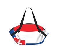 CNTDBU Flag of Slovakia 2-in-1 Picnic Blanket Bag-Foldable Waterproof Round Mat for Beach Park, Portable Camping Tote with Storage Pockets for Outdoor Adventures