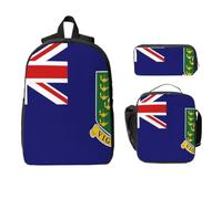 CNTDBU Flag of the British Virgin Islands Backpack Set-3-in-1 Travel Bag Lunch Bag Storage Pouch
