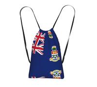 CNTDBU Flag of the Cayman Islands Foldable Drawstring Rucksack-Lightweight Packable Reusable Shopping Bag for Travel, Compact Pocket Sling Backpack for Camping Gym