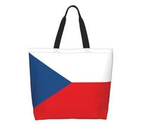 CNTDBU Flag of the Czech Republic Large Capacity Shoulder Tote Bag for Women â€“ Water-Resistant Polyester Shopper for Shopping Work Daily Use