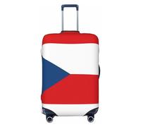 CNTDBU Flag of the Czech Republic S Stretchy Suitcase Cover-Elastic Luggage Protector for Travel, Scratch Resistant Fit Most Suitcases