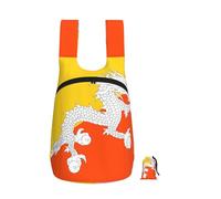 CNTDBU Flag Of The Kingdom Of Bhutan Foldable Backpack 16l-Lightweight Packable Daypack For Travel, Waterproof Hiking Rucksack With Zip For Men Women