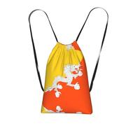 CNTDBU Flag of the Kingdom of Bhutan Foldable Drawstring Rucksack-Lightweight Packable Reusable Shopping Bag for Travel, Compact Pocket Sling Backpack for Camping Gym