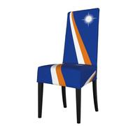 CNTDBU Flag of the Marshall Islands Elastic Dining Chair Covers, Washable Stretchable Slipcovers, Protects from Spills & Stains, Fits Most Chairs