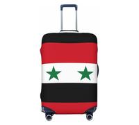 CNTDBU Flag of the Syrian Arab Republic L Stretchy Suitcase Cover-Elastic Luggage Protector for Travel, Scratch Resistant Fit Most Suitcases