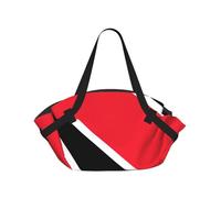 CNTDBU Flag of Trinidad and Tobago 2-in-1 Picnic Blanket Bag-Foldable Waterproof Round Mat for Beach Park, Portable Camping Tote with Storage Pockets for Outdoor Adventures