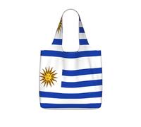 CNTDBU Flag of Uruguay Packaway Shopping Tote-Lightweight Reusable Foldable Bag for Groceries, 25L Travel Rucksack with Drawstring for Work Gym