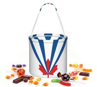 CNTDBU Flag of Vaughan Halloween Storage Bag-Round Handbag for Party | Twill fabric Lightweight Reusable Holds favors essentials For party use