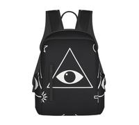 CNTDBU Flat All Seeing Lightweight Casual Rucksack-Large Capacity Daypack