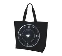 CNTDBU Flat Star Compass Large Tote Shopping Bag for Women-Lightweight Water Resistant Shoulder Bag for Work Travel Daily Use