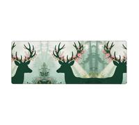 CNTDBU Flower Crown Extra Large Desk Mat 11.8x31.5-Non Slip Gaming Mouse Pad with Stitched Edge, Waterproof Keyboard Pad for Office
