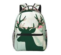 CNTDBU Flower Crown Lightweight Casual Rucksack for Adults-Large Capacity Travel Daypack with Padded Straps, Water Resistant Commuter Bag