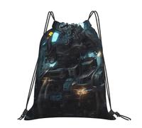 CNTDBU Future Robot Large Cinch Sack Bag-Waterproof Lightweight Rucksack For Gym Sports, Casual Drawstring Backpack For Travel Hiking